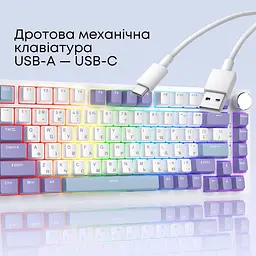 Клавіатура Ajazz AK820 Sea Salt Switch White (AK820-SS-PWB) [163669] - мініатюра 7