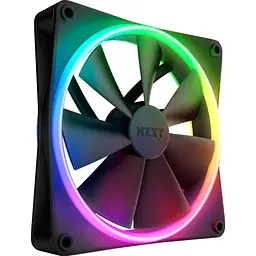 Вентилятор NZXT NZXT, F140RGB Duo - 140mm Dual-sided RGB Fan - Twin Pack (Black) (RF-D14DF-B1) - мініатюра 3