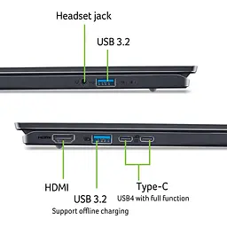 Ноутбук Acer Swift Go 16 AI SFG16-61-R418 AI 7350 la 50GHz,16'',+,32GB LPDDR5X,1TB,Radeon,Windows 11 Home - мініатюра 9