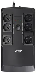 ДБЖ FSP NanoFit 600, 600ВА/360Вт, SCHUKO, USB/2хUSB зар 5V/1A(Max.), AVR