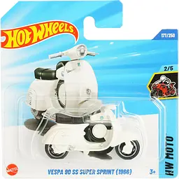 Базова машинка Hot Wheels HW Moto Vespa 90 SS Super Sprint (1966) біла (5785) JBB07-N521      