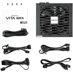 Блок живлення 650W Chieftec VITA SM3 BPX-650-C ATX 3.1 120mm, 80+ Bronze, Semi modular, Retail - мініатюра 9