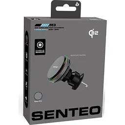 Автотримач із бездротовою зарядкою Senteo M3 Mag Pro Qi2 15W Airvent Space Grey [171632] - мініатюра 3