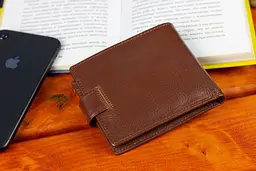 Чоловіче портмоне з натуральної шкіри ST Leather B104 коричневе 9,5 см - мініатюра 10