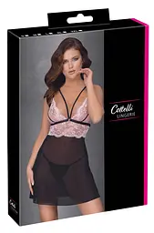 Пеньюар Babydoll black/pink S Cottelli 42-27413421021 101821