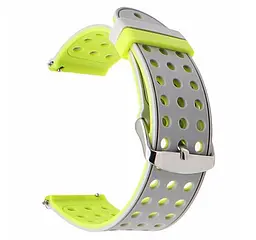 Подвійний ремінець Primo з перфорацією для годинника Xiaomi Huami Amazfit Sport Grey Yellow - мініатюра 2