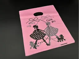 Подарункові поліетиленові пакети 20х25 "Cute girl" Колір розовий BGN-187
