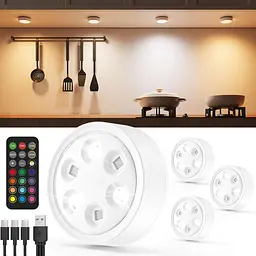 Переносний RGB LED світильник Vloee з дистанційним керуванням і магнітом