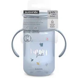 Пляшка-непроливайка Suavinex Bear Family 340 мл блакитна (402645) - мініатюра 3