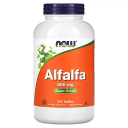 NOW Люцерна, Alfalfa 650 мг - 500 таблеток