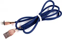 Кабель Dengos NTK-L-SET Round Braided Lightning 1m Blue
