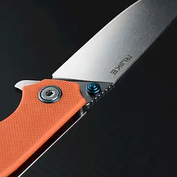 Ніж складаний туристичний Ruike P801-J, (8.6 см) 14C28N / G10 помаранчевий - мініатюра 11