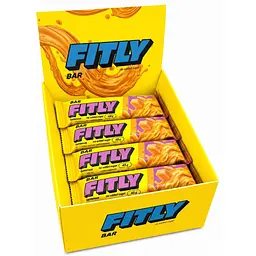 Протеїновий батончик Fitly 12x45 г Фініки-карамель-арахіс