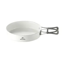 Сковорідка зі складаною ручкою Naturehike CNK2450CF013, 17,5 см, алюміній, біла
