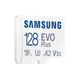 Карта пам'яті Samsung 128 GB microSDXC Class 10 UHS-I U3 V30 A2 EVO Plus+SD Adapte (MC128SA/EU) - мініатюра 4