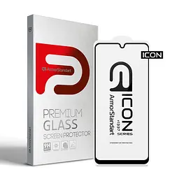 Захисне скло для Samsung Galaxy M22, Icon, 2.5D загартоване скло, повне проклеювання, глянсове, удароміцне, з олеофобним покриттям, сумісне з чохлами, міцність 9H, проста установка, ArmorStandart (ARM60029)