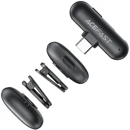 Петличний бездротовий мікрофон Acefast R1 Type-C Black - мініатюра 3