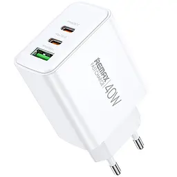Швидка зарядка для телефону REMAX RP-U123 40Вт PD 1xType-A 2xType-C EC Білий