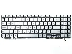 Клавіатура для ASUS ZenBook UX562FA, UX562FAC, UX562FD, UX562FDX (RU Silver без рамки з підсвічуванням). Оригінал - мініатюра 3