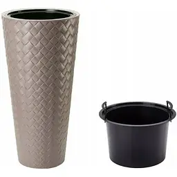 Горщик для квітів Form-Plastic Makata Slim-30 25 л бежевий (2830-002)