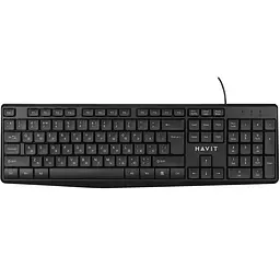 Дротова клавіатура Havit USB чорна (HV-KB206-BK)