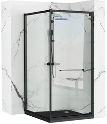 Душова кабіна Rea Space In 80x100 black REA-K8882, Чорний, Універсальна, прозорий - мініатюра 8