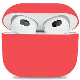 Силіконовий чохол для навушників Apple AirPods 3, Ultrathin Silicone Case, червоний, захисний чохол, ультратонкий і легкий, захист від подряпин і пилу, м"який силікон, ArmorStandart (ARM60294)