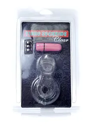 Ерекційне віброкільце Tongue Vibro CockRing Clear - мініатюра 9