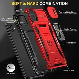 Чохол ударостійкий Epik Camshield Army Ring для Samsung Galaxy A07 Червоний/Red - мініатюра 2