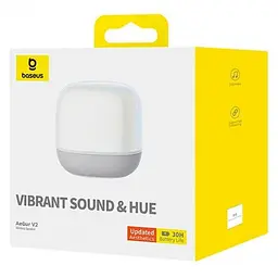 Портативна акустика Baseus AeQur V2 Wireless Speaker Moon 30 годин бездротова біла - мініатюра 10