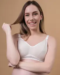 Бюстгальтер для вагітних без кісточки з бавовняною підкладкою Мамин Дім розмір 95D 810 Бежевий - мініатюра 6