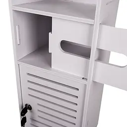 Вузька шафа для ванної кімнати Ruhhy 25763 з тримачем для паперу - мініатюра 4