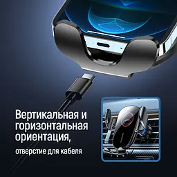 Тримач Colorway автомобільний СolorWay ClampSnap Holder Чорний (CW-CHMH19-BK) - мініатюра 2