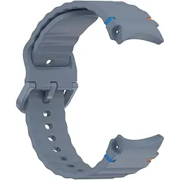 Силіконовий ремінець BeCover Ribbed Tape для Samsung Galaxy Watch (20 mm) 3 41 mm/4 40mm-44mm/5 40-44mm/6 40-44mm/7 40-44mm Blue (712038) - мініатюра 2