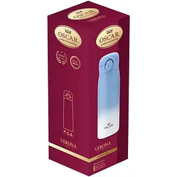 Термокружка Oscar Verona, блакитний, 400 мл (OSR-6105-400/2) - мініатюра 2