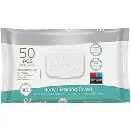 Вологі рушники для тіла Sleepy Adult Towels 50 шт. 6 упаковок