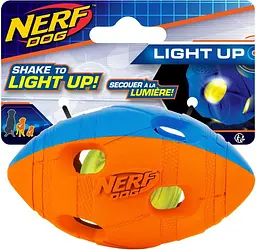 Футбольний м'яч для собак Nerf Dog Rubber Bash з інтерактивним світлодіодом