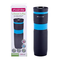Термокухоль Kamille KM-2068 900мл блакитний - мініатюра 4