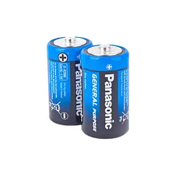 Батарейка Panasonic D ( R20 ) GENERAL PURPOSE TRAY ZINK-CARBON x 2 (R20BER/2P)