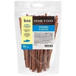 Ласощі для собак Home Food соломка з лосося 80 г
