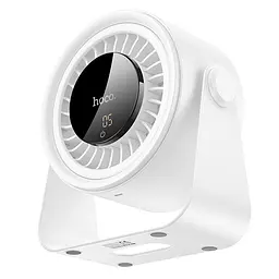 Настільний вентилятор Hoco HX66 desktop circulating fan 3000 mAh White - мініатюра 3