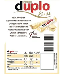 Батончики Ferrero Duplo White 10 шт, 182 г - мініатюра 3
