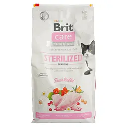 Сухий корм для стерилізованих котів з чутливим травленням Brit Care Cat GF Sterilized Sensitive зі свіжим кроликом 7 кг - мініатюра 2