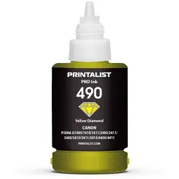 Чорнило Printalist Canon GI-490 для G1400/G2400/G3400 140г Yellow (PL490Y) - мініатюра 2