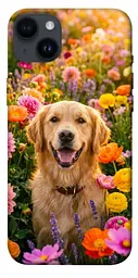 TPU чехол Demsky Flowery labrador для Apple iPhone 14 Plus (6.7")