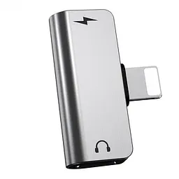 Перехідник адаптер Hoco LS24 dual lightning digital audio converter for Apple Silver