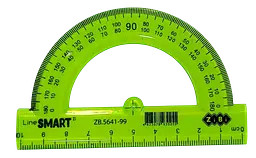 Транспортир 100 мм, тонований, SMART Line ZB.5641-99 ZiBi (4823078930255) салатовий