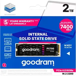 Накопичувач SSD GoodRam m.2 NVMe 2TB PX700 (SSDPR-PX700-02T-80) - мініатюра 3