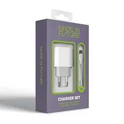 Зарядний пристрій MadeInFuture MFS12 12W 1xUSB-A + 1xUSB-C + cable USB-A to USB-C White (MIF82822) - мініатюра 7