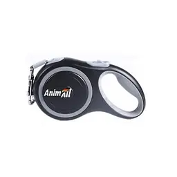 Повідець-рулетка AnimAll для собак вагою до 25 кг 5 м сірий